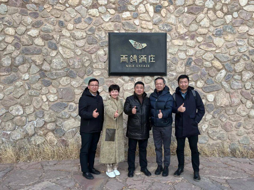 总裁吕强携大可以副总经理杨明到访宁夏西鸽酒庄考察参观,庄主张言志