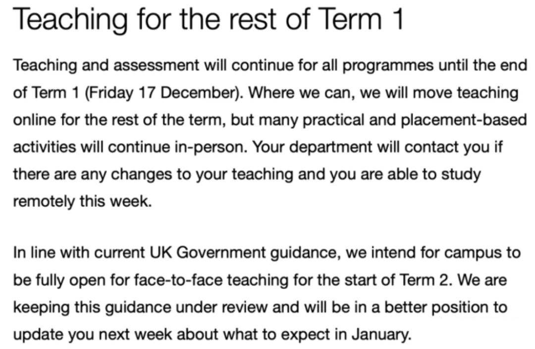 教学|英国多所大学公布新学期教学安排：继续线下授课，开放校园！