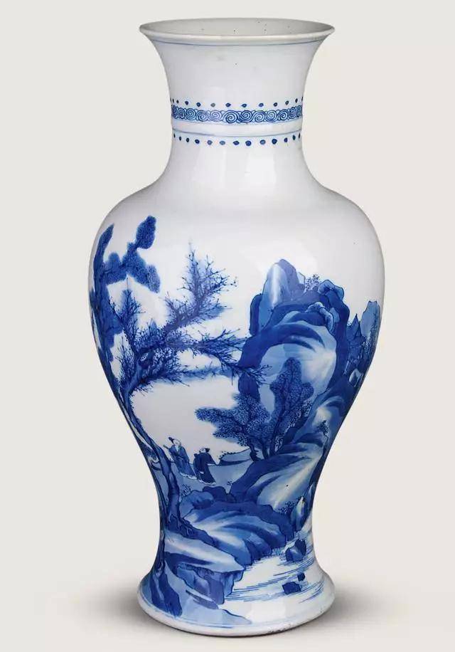 中国古美術 染付け　大清康煕年製　青花人物花瓶 39cm 康熙民窑精品征集：2022年中国嘉德第（60期）拍卖现已开始征集_