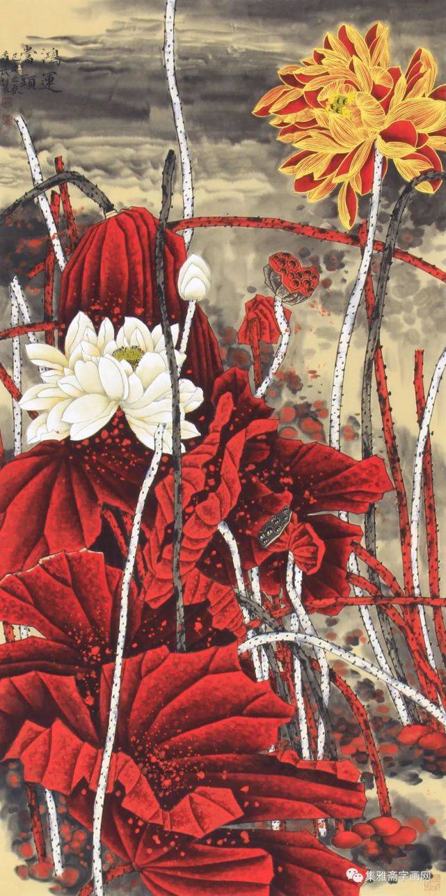 荷韵飘香灵动秀美魏道武精品花鸟画作品欣赏