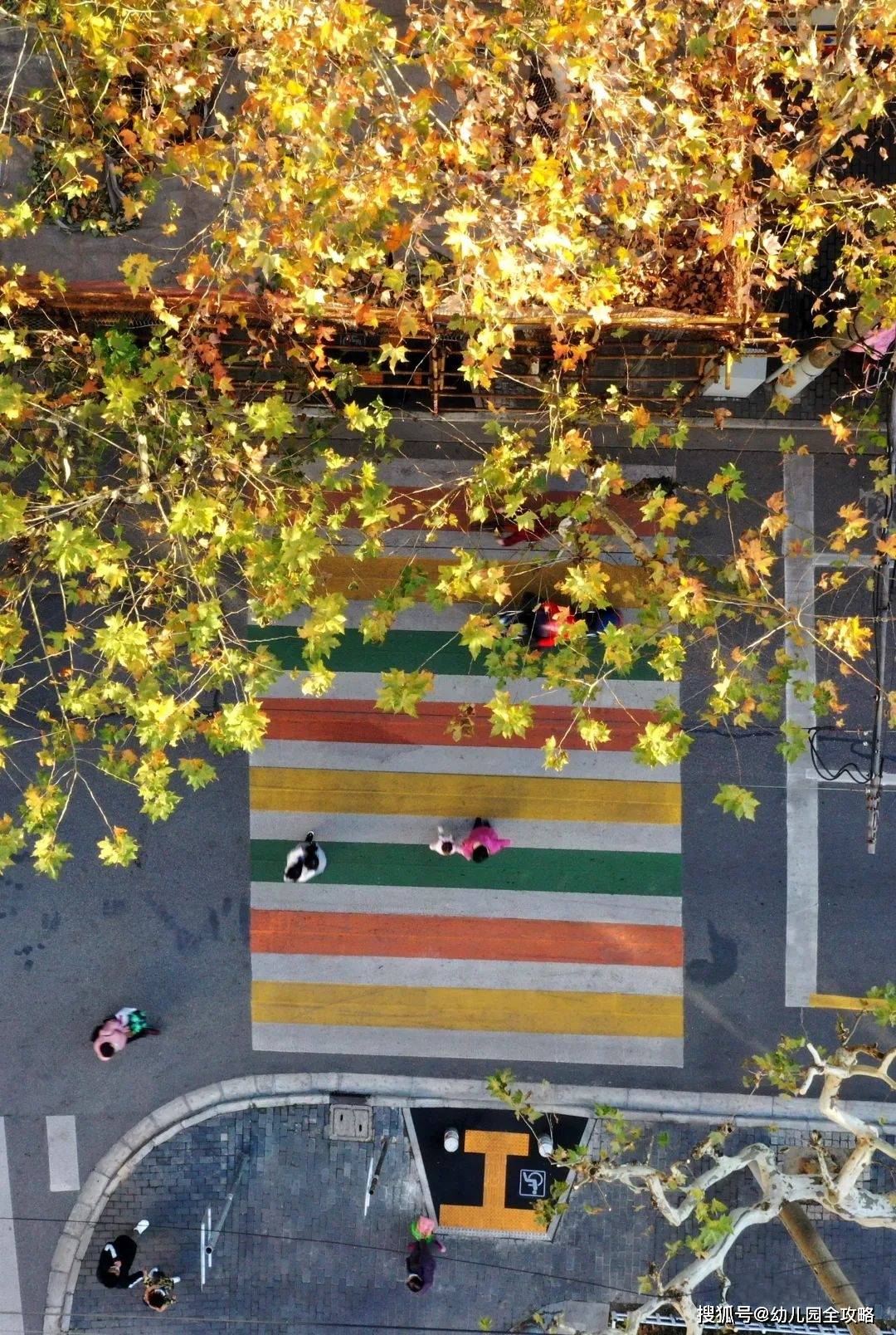 马路|上海一幼儿园门口设有彩色斑马线，交通安全教育也能“又萌又暖”