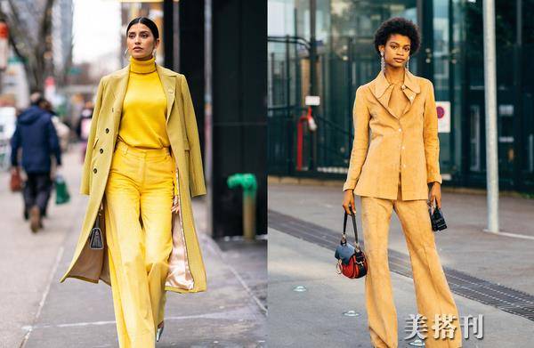 服装 初春黄色服装称霸街头，时髦精们都在用它开启时尚穿搭的新篇章