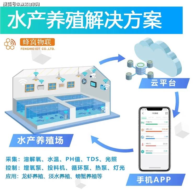 【蜂窝物联】智慧水产养殖解决方案_系统_环境_自动控制