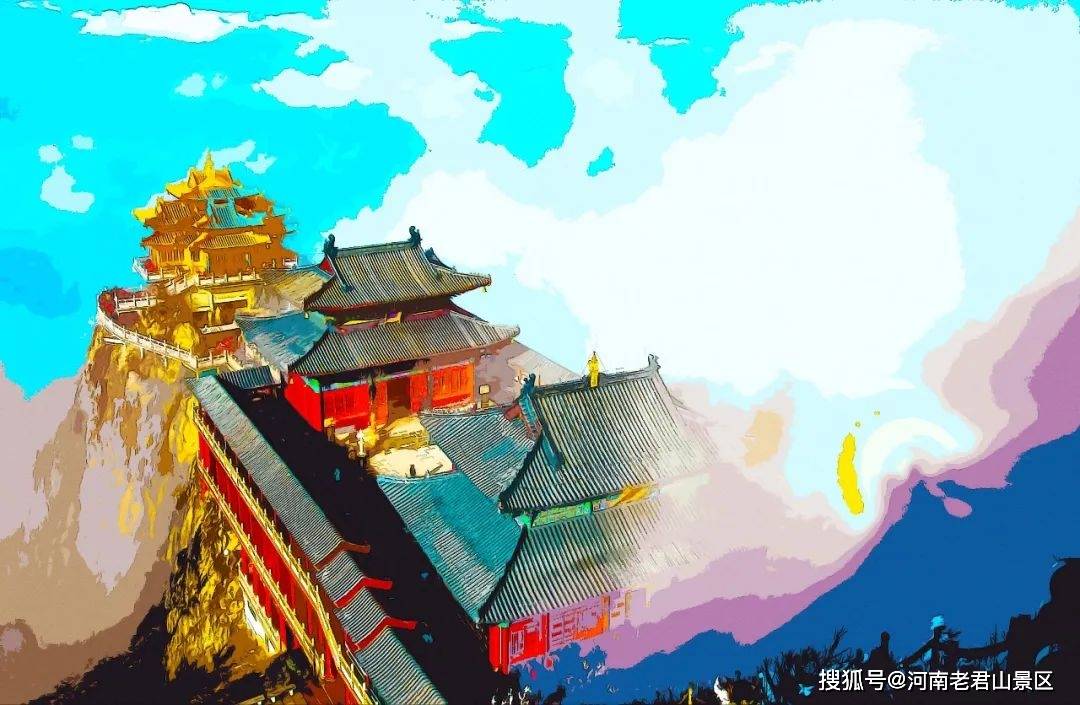 【云游老君山】带你看漫画风的唯美景色_风景_金殿_雪景