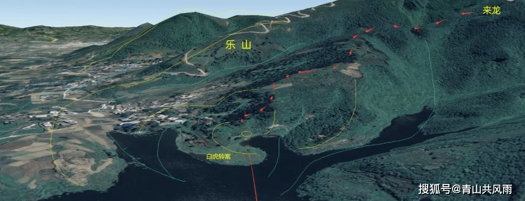 龍虎相融大河倒流衛星地圖看走勢風水尋龍問穴案例分析