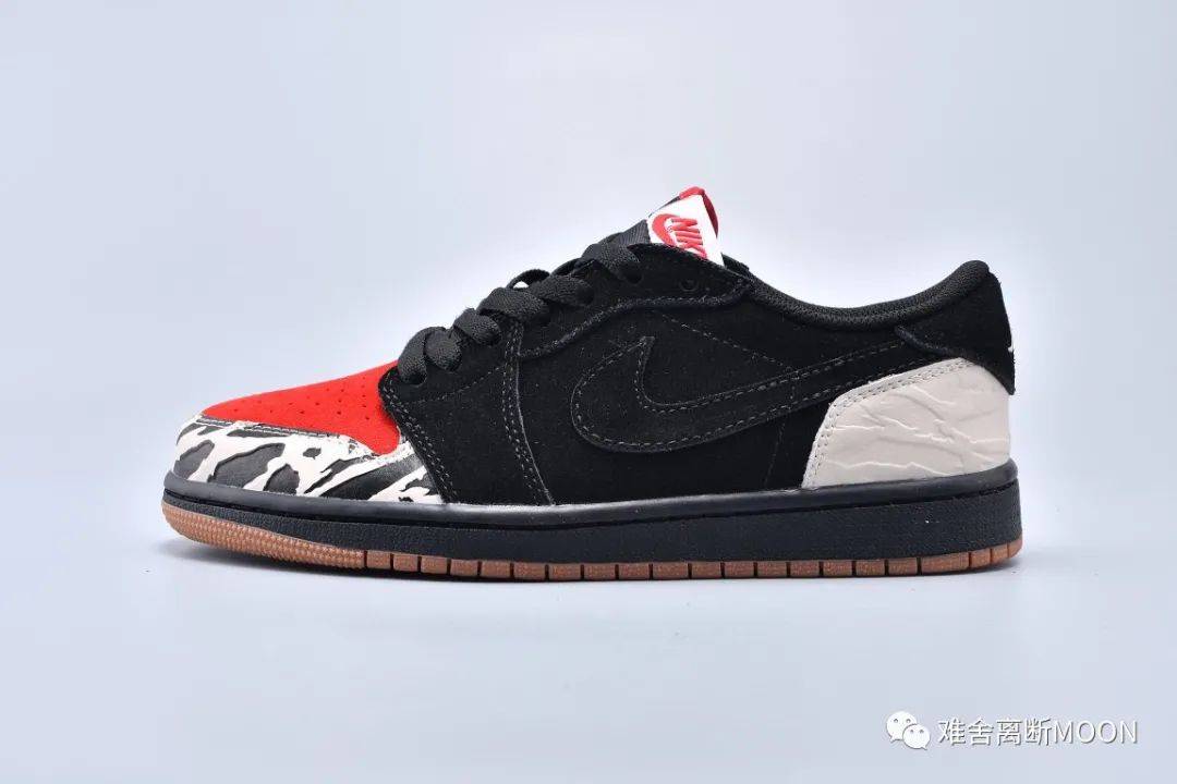 没和travisscott联名soleflyaj1红斑马不比倒钩火爆市面版本差异大