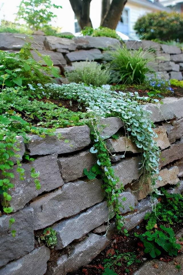 不论什么形状的石头都能够砌筑成挡墙,用于挡土,做台地或小矮墙,都是