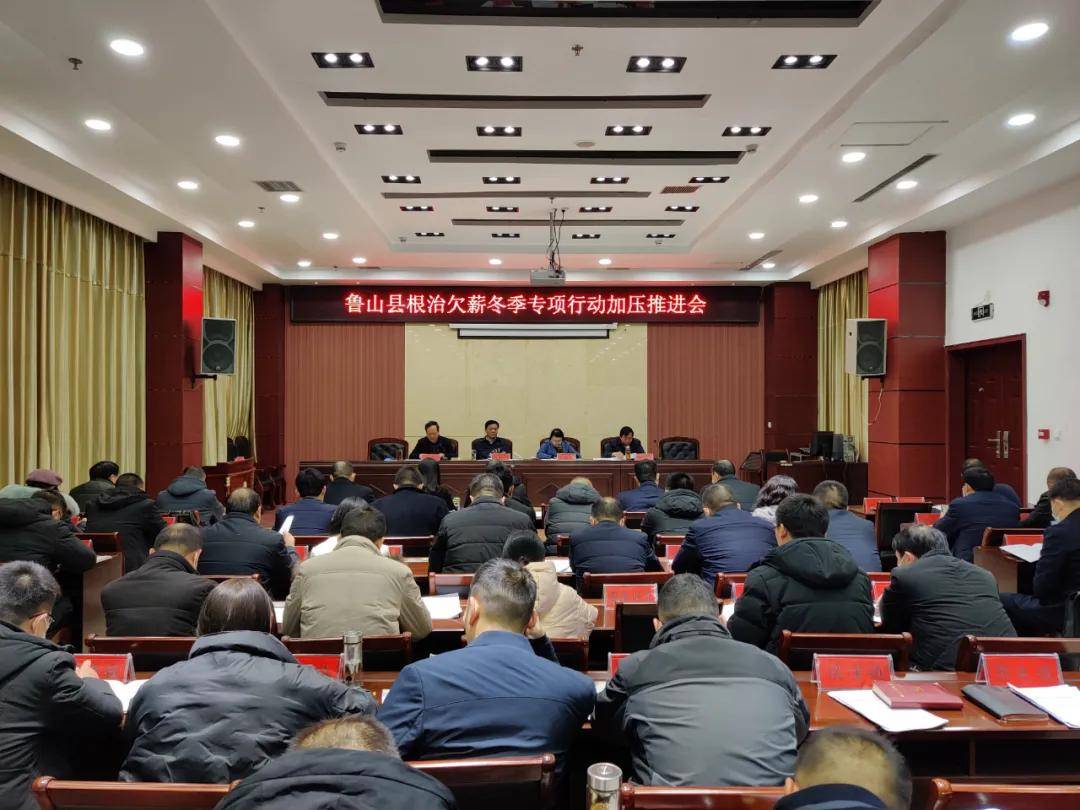 鲁山县根治欠薪冬季专项行动加压推进会召开_工作_张新奇_汤钦