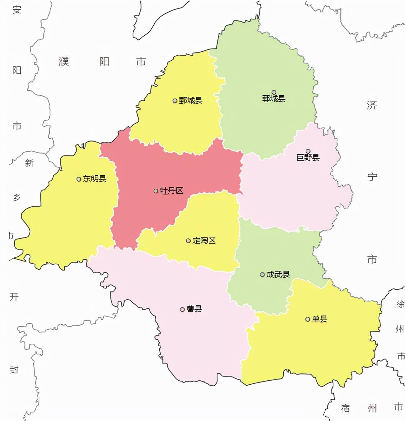 山东省的区划调整16个地级市之一菏泽市为何有9个区县