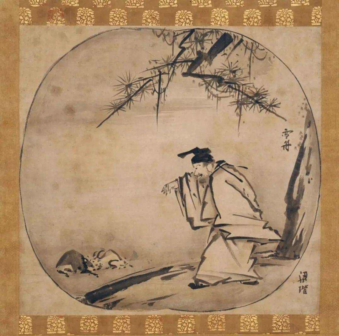 古画 無落款 「破墨山水図」 雪舟等楊 周文 祥啓 牧谿 夏珪 馬遠