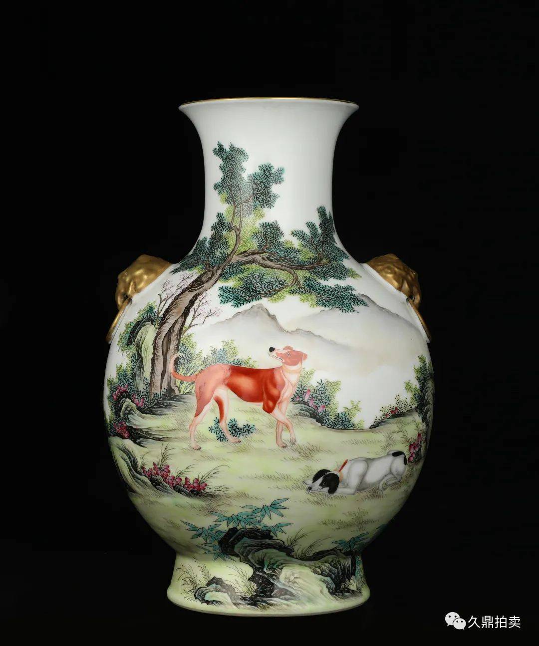 珐琅彩装饰画 纯手工珐琅彩装饰画玄关客厅壁画轻奢新中式圆形牡丹