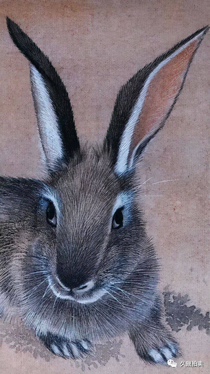 感受一下"湿丝毛法"画法下的兔子能有多逼真_刘奎龄_艺术_绘画