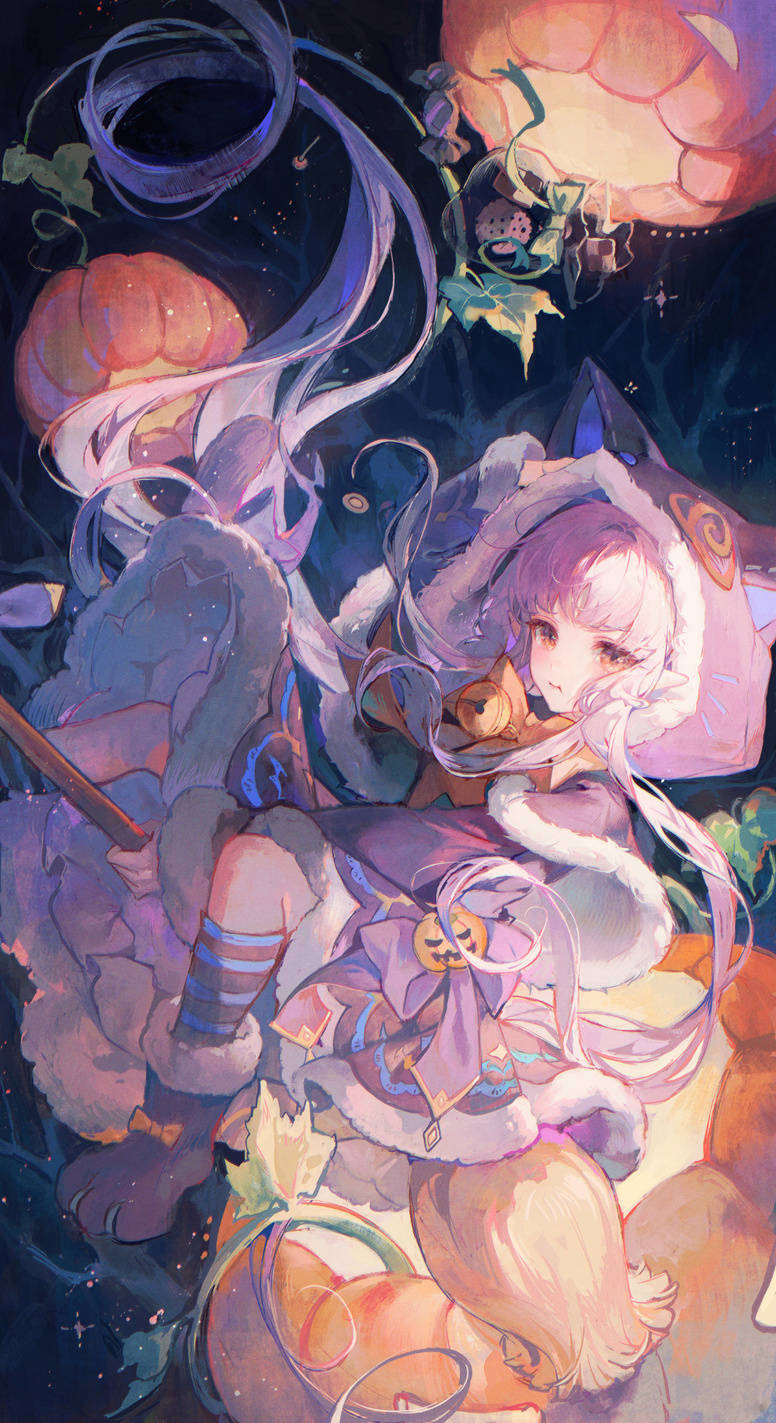 日韩系厚涂风格的美少女插画,画面又丰富还不花哨_作品_人物_梦幻