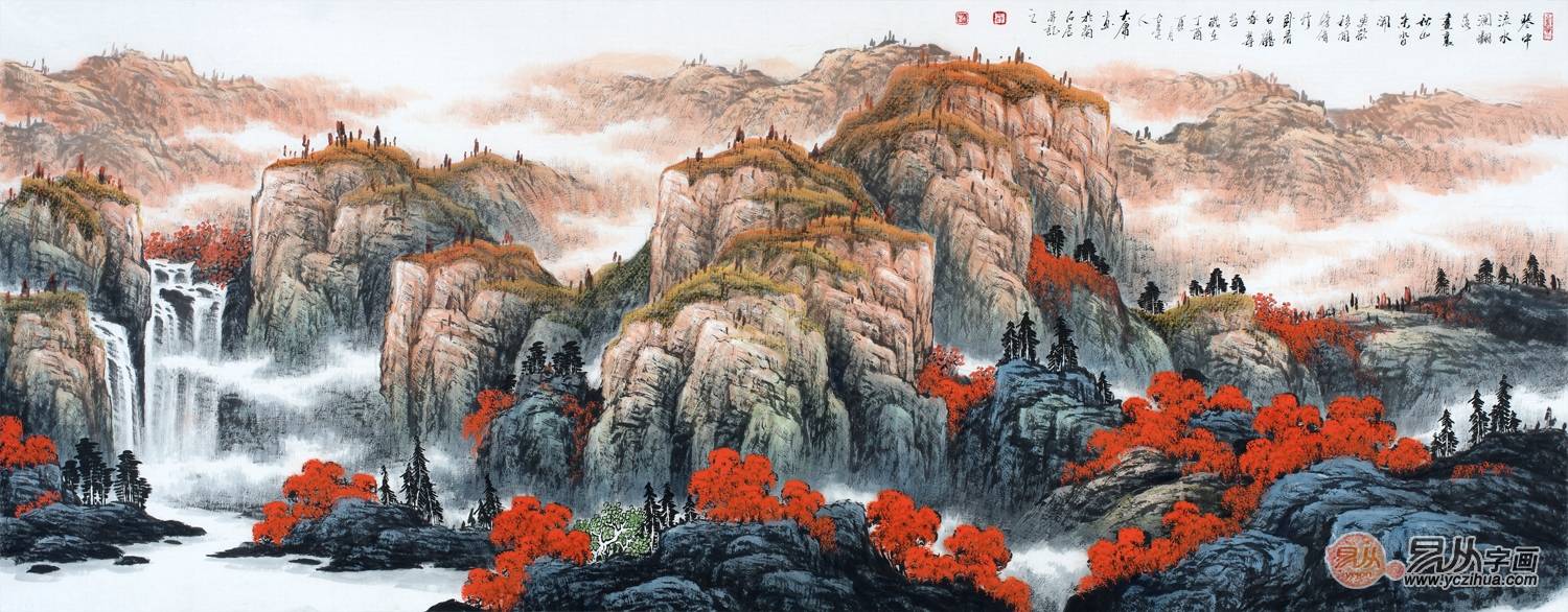 薛大庸山水画刚柔并济虚实掩映抒发了自然之美和造化之功