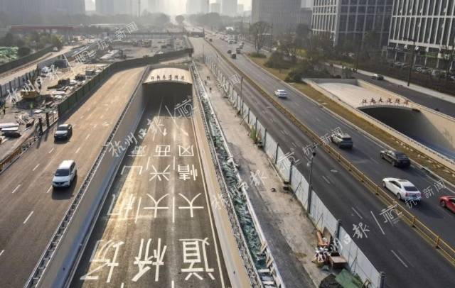 好消息明天江南大道隧道正式开通试运行江南大道机场快速路成型