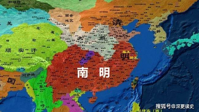 南明疆域图图片