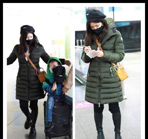 颜色 陈妍希长得好可爱,脸蛋圆润身材却很纤细,穿羽绒服都不胖