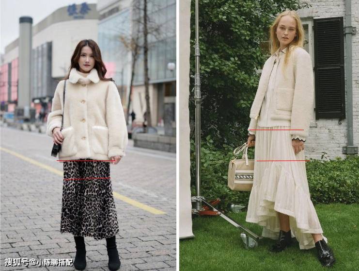 羊羔 羊羔毛+豆腐裤，羊羔毛+半身裙，冬季这样穿保暖又时髦