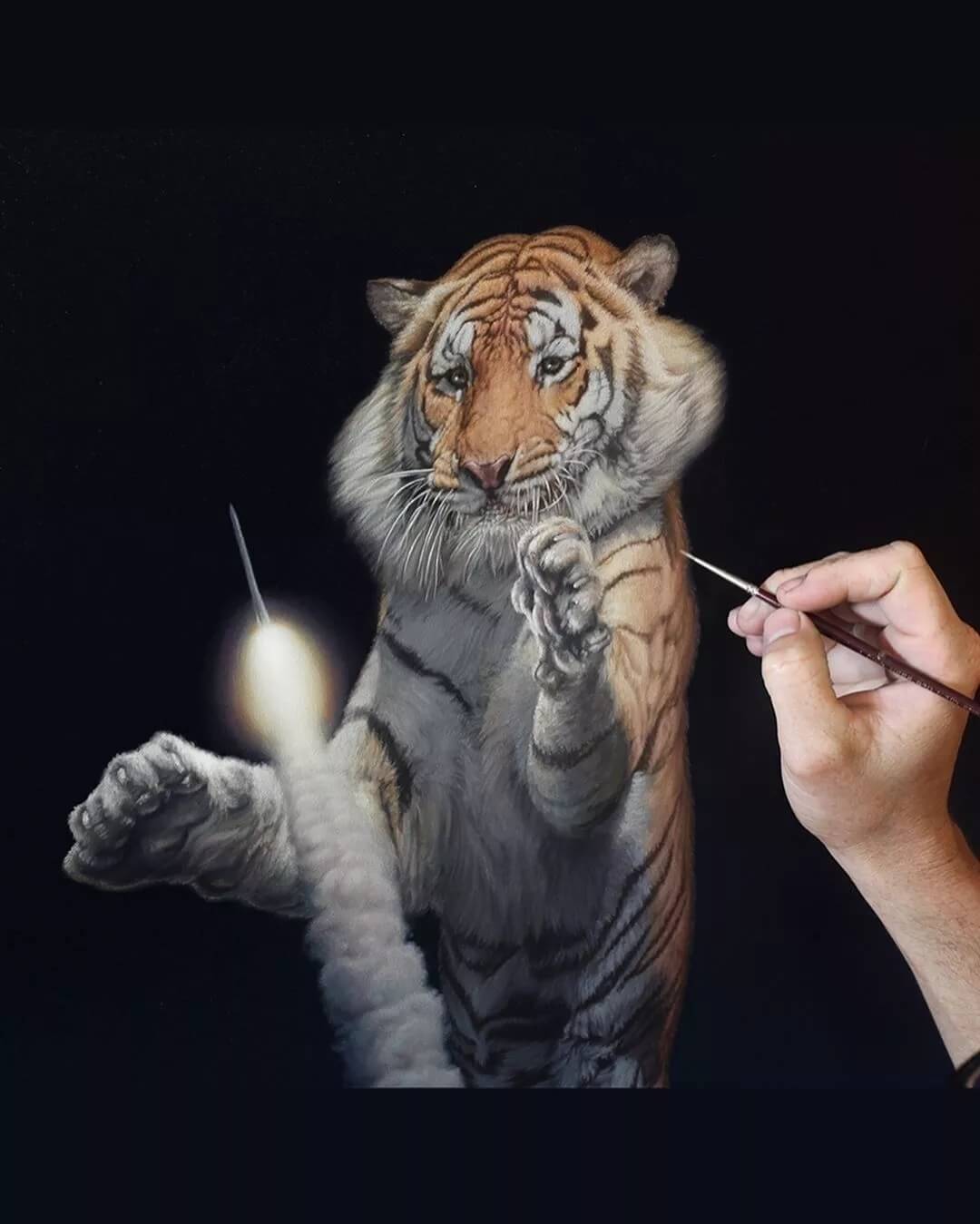来看看外国人是怎么画老虎的吧!_rea_作品_世界
