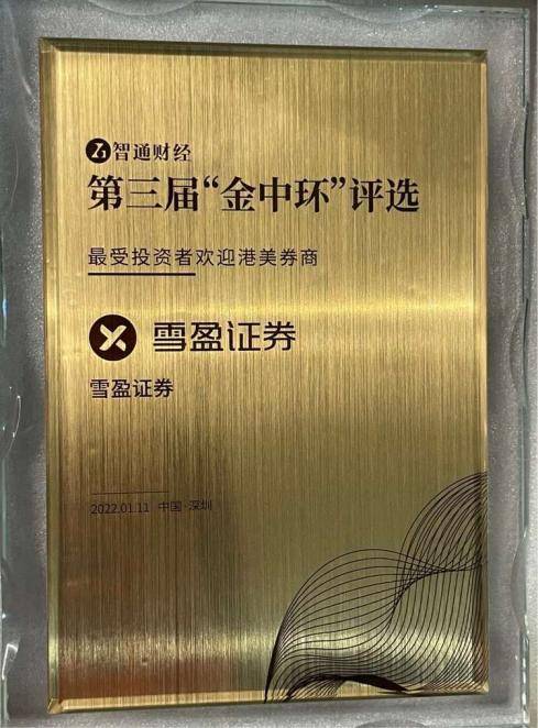 雪盈证券荣获最受投资者欢迎的港美股券商