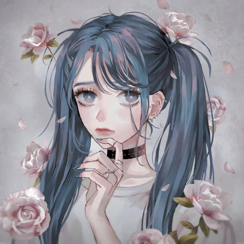 动漫女生头像 | 夜里星河暗涌,而闭眼你在我心里明寐万分_百花齐放