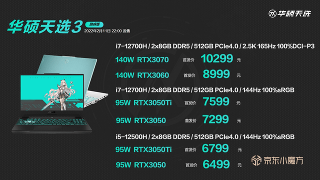 12代I7处理器+140W满血RTX3060 华硕天选3游戏本开售-锋巢网