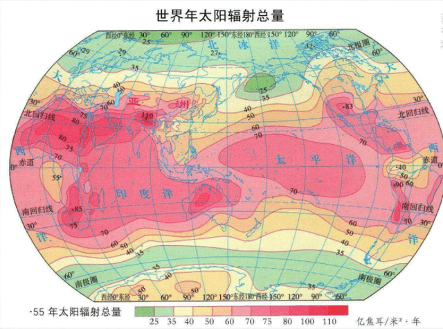 全球热量带划分图图片