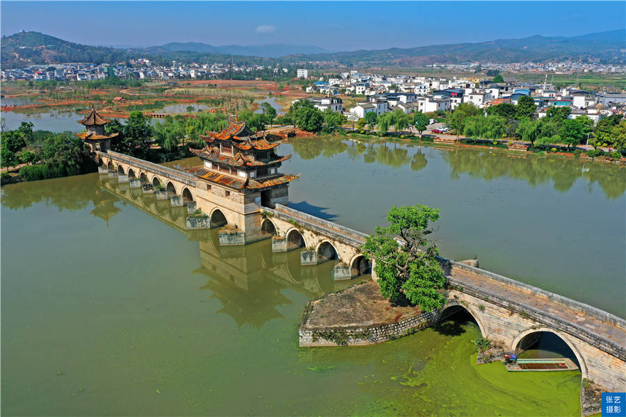 黄瓦|中国仅存两座十七孔古桥：一座在颐和园，这座在建水，免门票参观