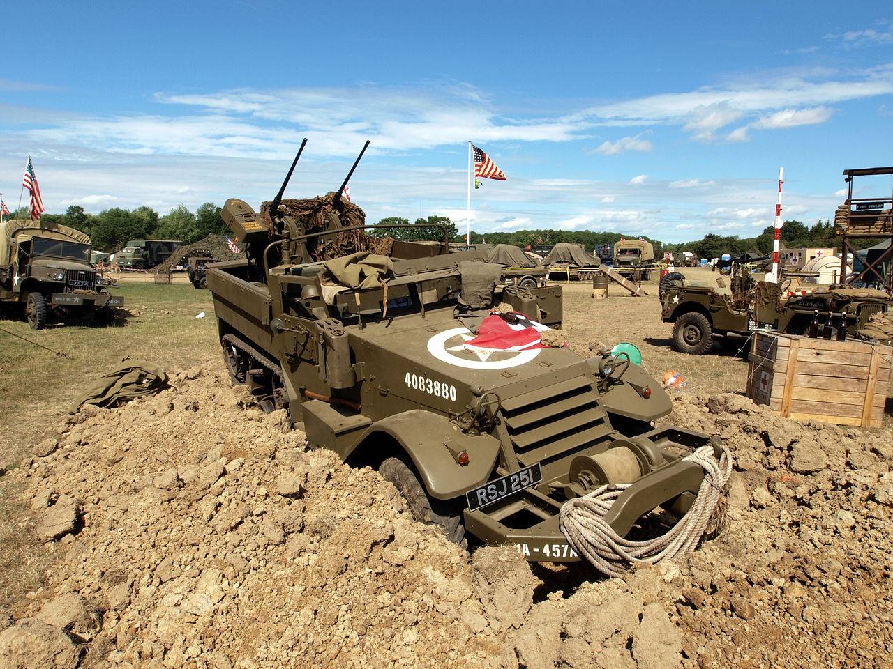 原创二战美军自行防空系统装备强劲火力升级版直接生产线上改造