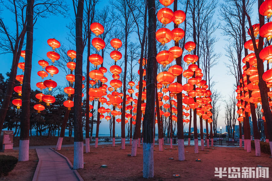 大红灯笼高高挂取景地图片