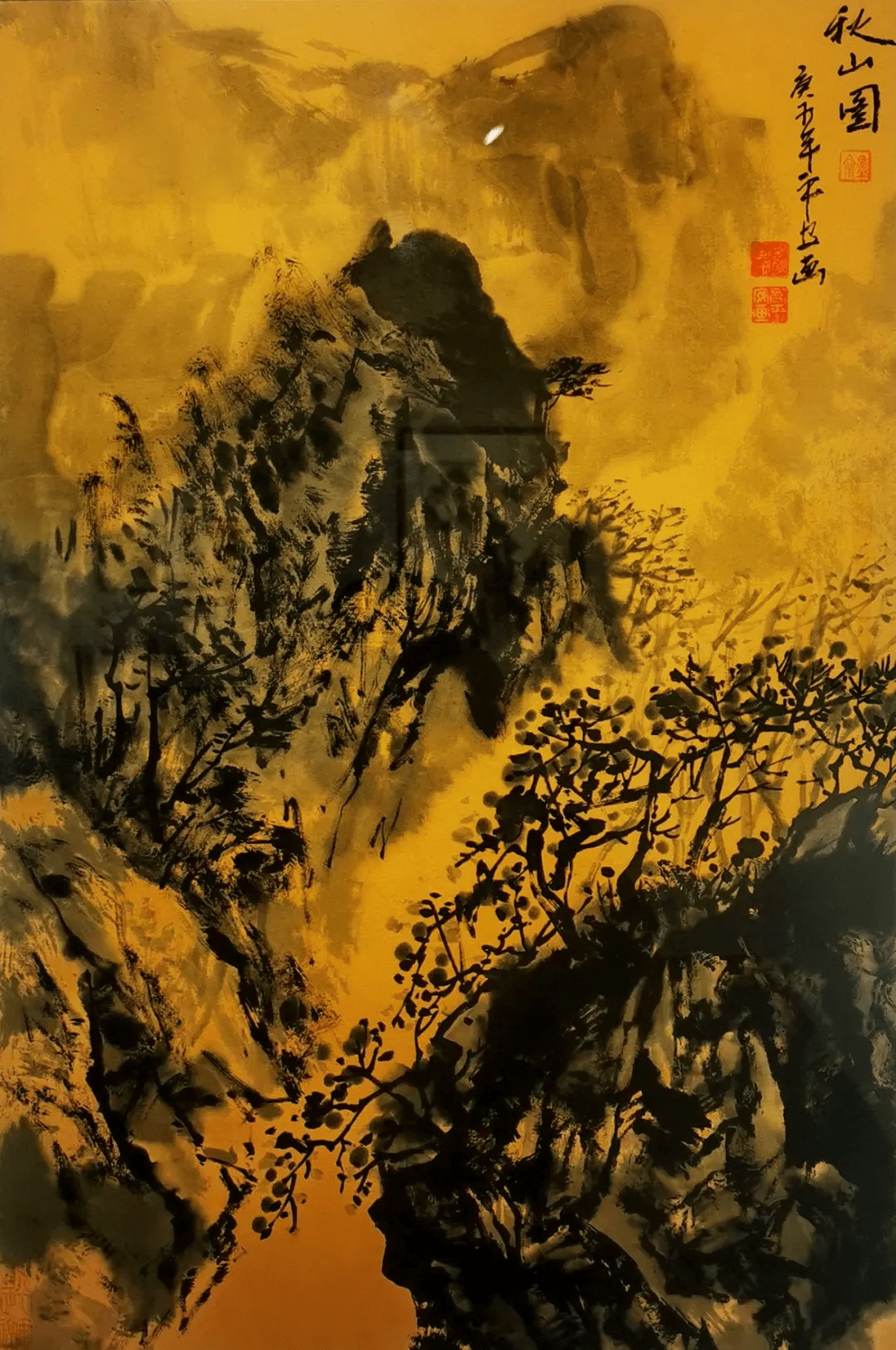 水墨画|溢彩吕梁丨 高平安水墨画作品在吕梁市群众艺术馆展出