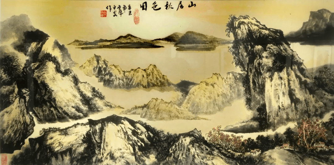 水墨画|溢彩吕梁丨 高平安水墨画作品在吕梁市群众艺术馆展出