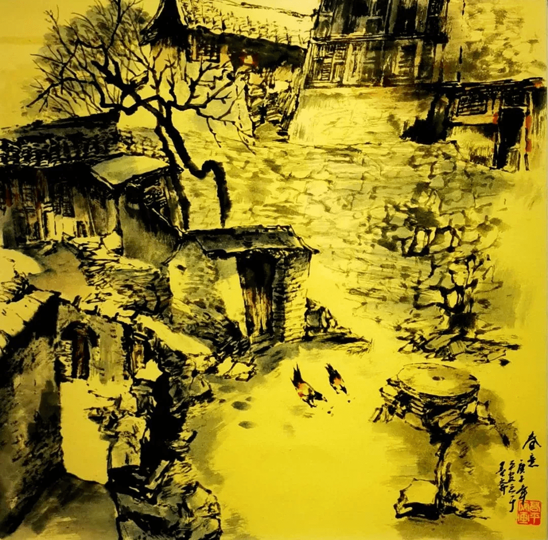 水墨画|溢彩吕梁丨 高平安水墨画作品在吕梁市群众艺术馆展出