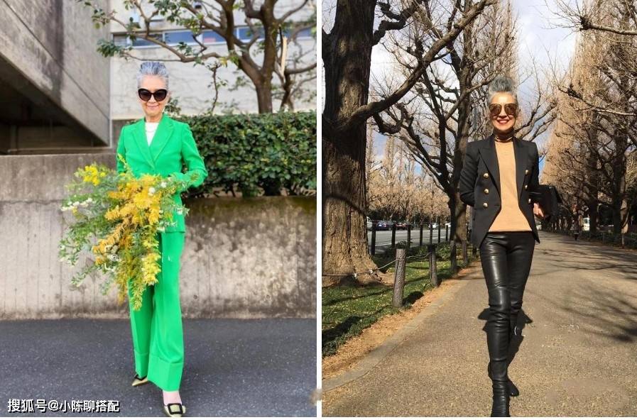 皱纹 时髦与年龄无关，这位70岁的日本奶奶满脸皱纹，状态胜过同龄人