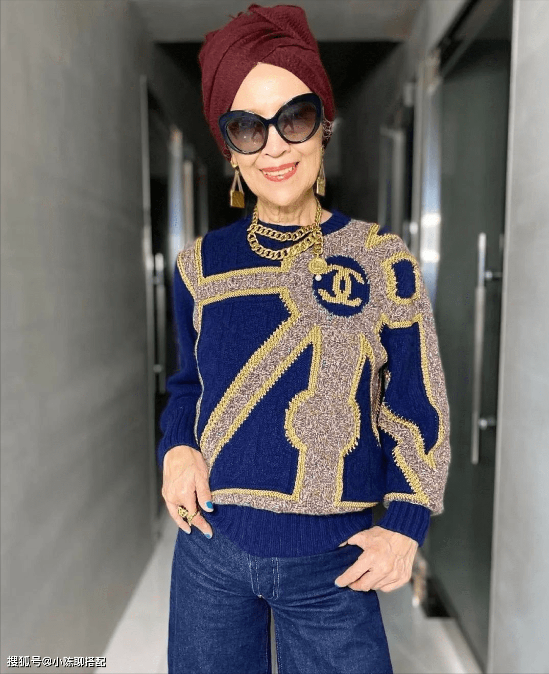 皱纹 时髦与年龄无关，这位70岁的日本奶奶满脸皱纹，状态胜过同龄人