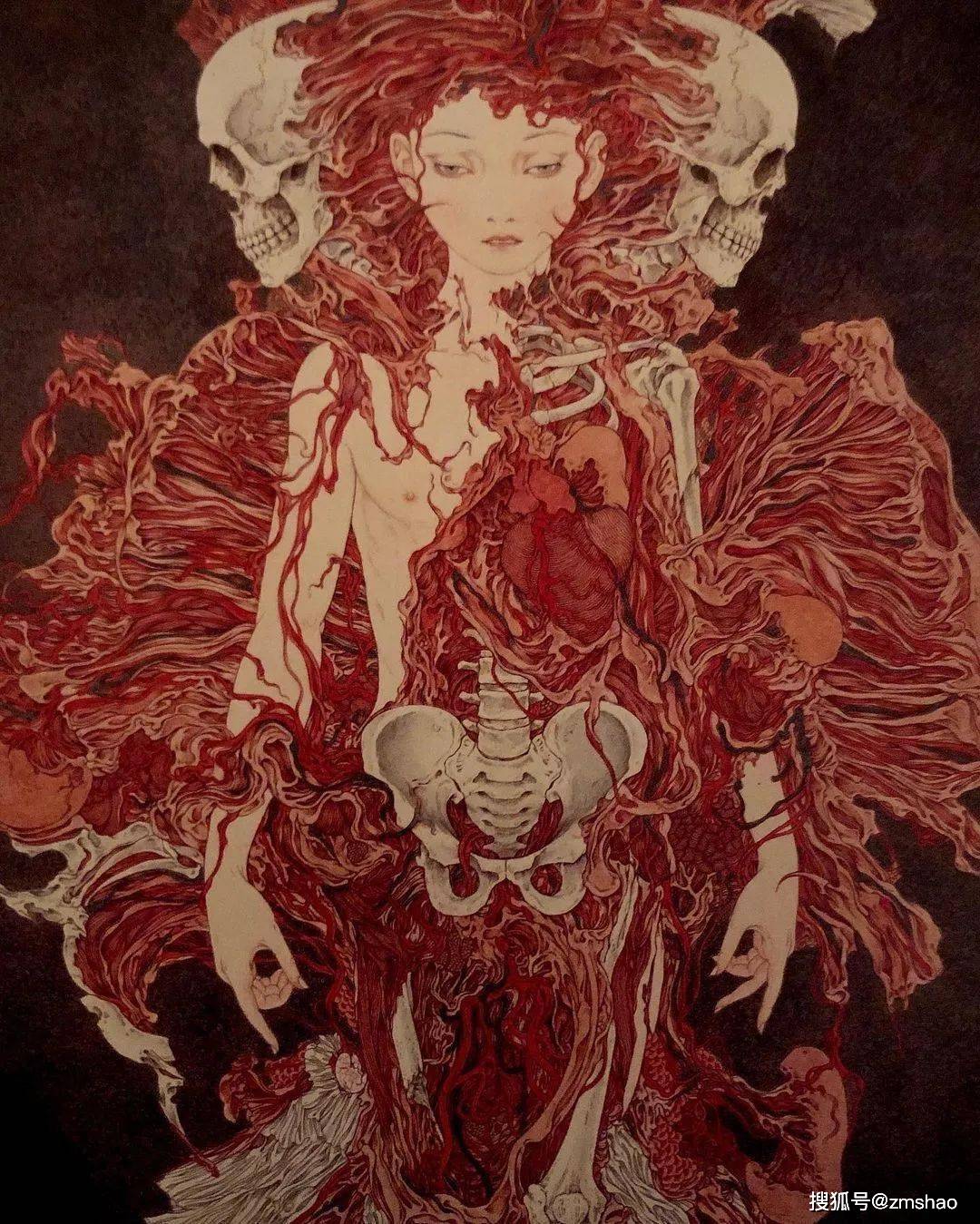 恐怖又唯美诱惑又冷淡他画的美女让人欲罢不能