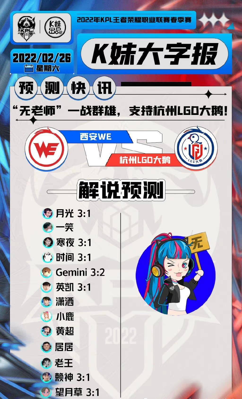 WE1：3不敌杭州LGD大鹅，AG晋级仅有一种可能！