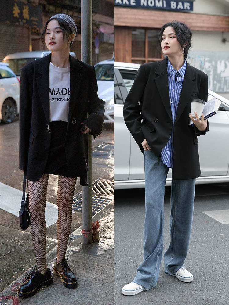 "西装叠穿"的穿法,气质高级又知性_造型_风格_降低
