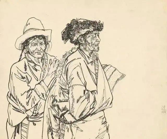 名家作品分享中央民族大学教授刘秉江速写作品