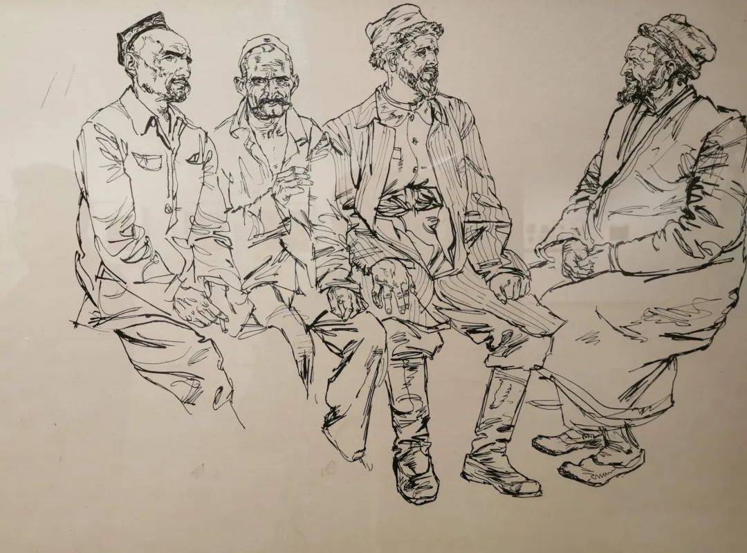 名家作品分享中央民族大学教授刘秉江速写作品