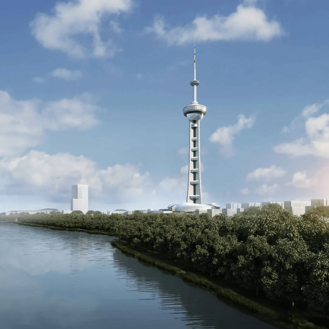 原创南京广播电视塔改造设计形式呈三片花瓣概念