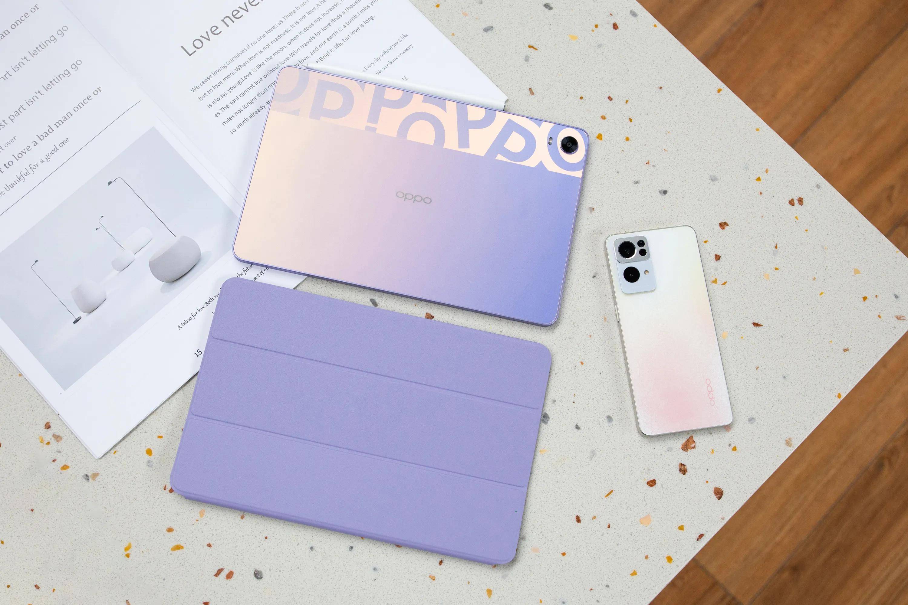 OPPO Pad极光紫图赏：120Hz高刷带来顺畅生产，颜值让人爱不释手
