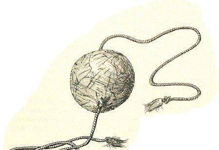 蒺藜火球:一种散布障碍物铁蒺藜的火球.