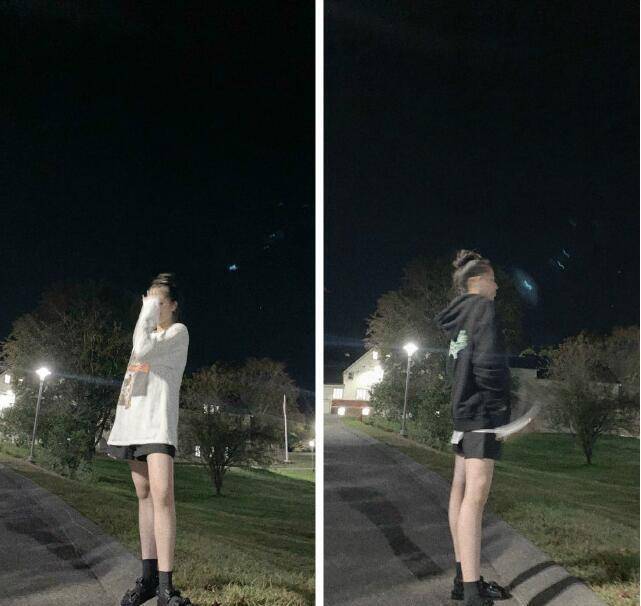 卫衣 欧阳娜娜亲妹晒照，才15岁还不善化妆，但家传一双大长腿穿衣贼美