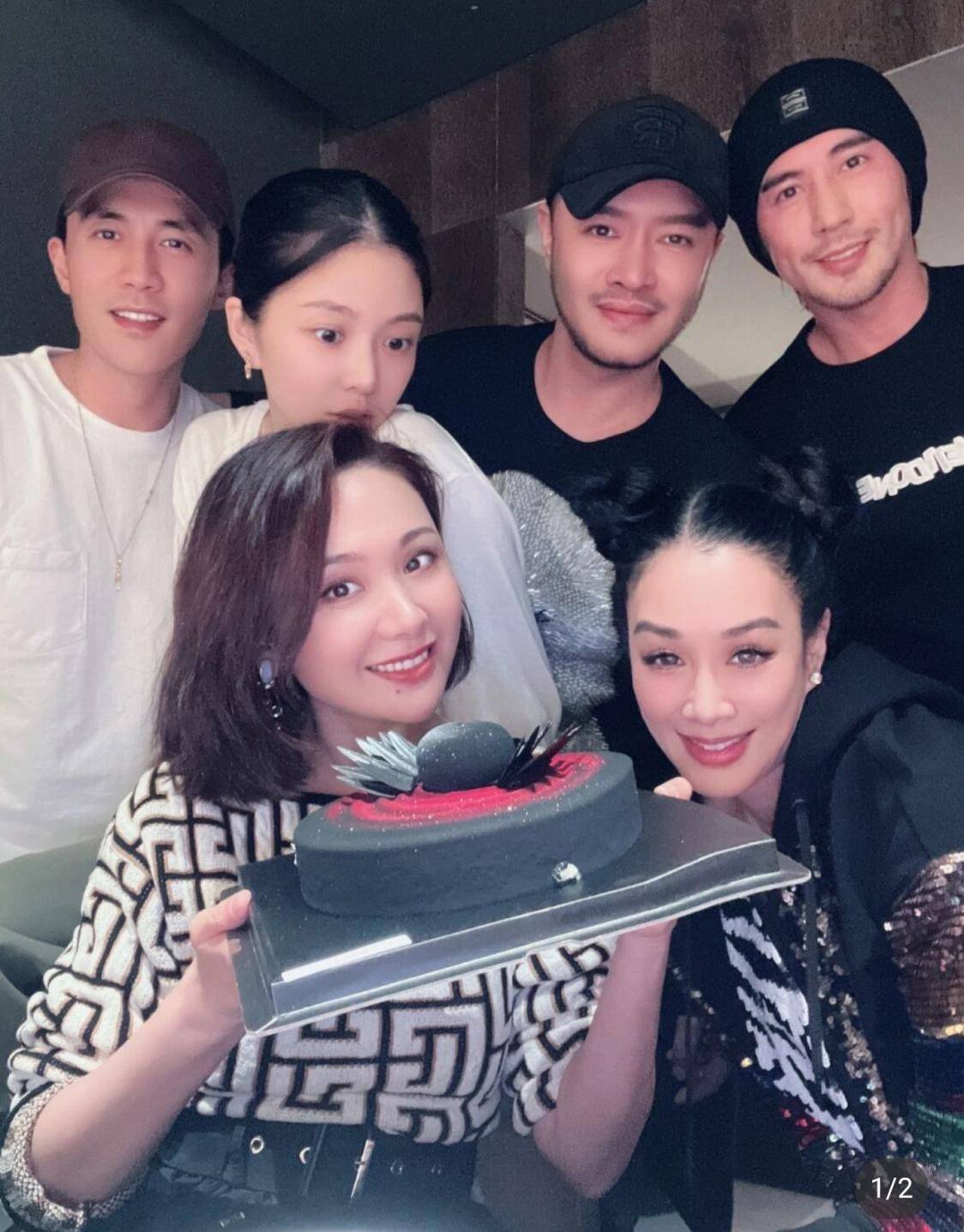 明星聚会照曝光杜淳钟丽缇一家人都在程莉莎站c位不见郭晓东