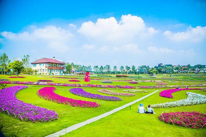 武汉这座小镇充满了法兰西风情，藏着美丽的花海，是春游的好去处