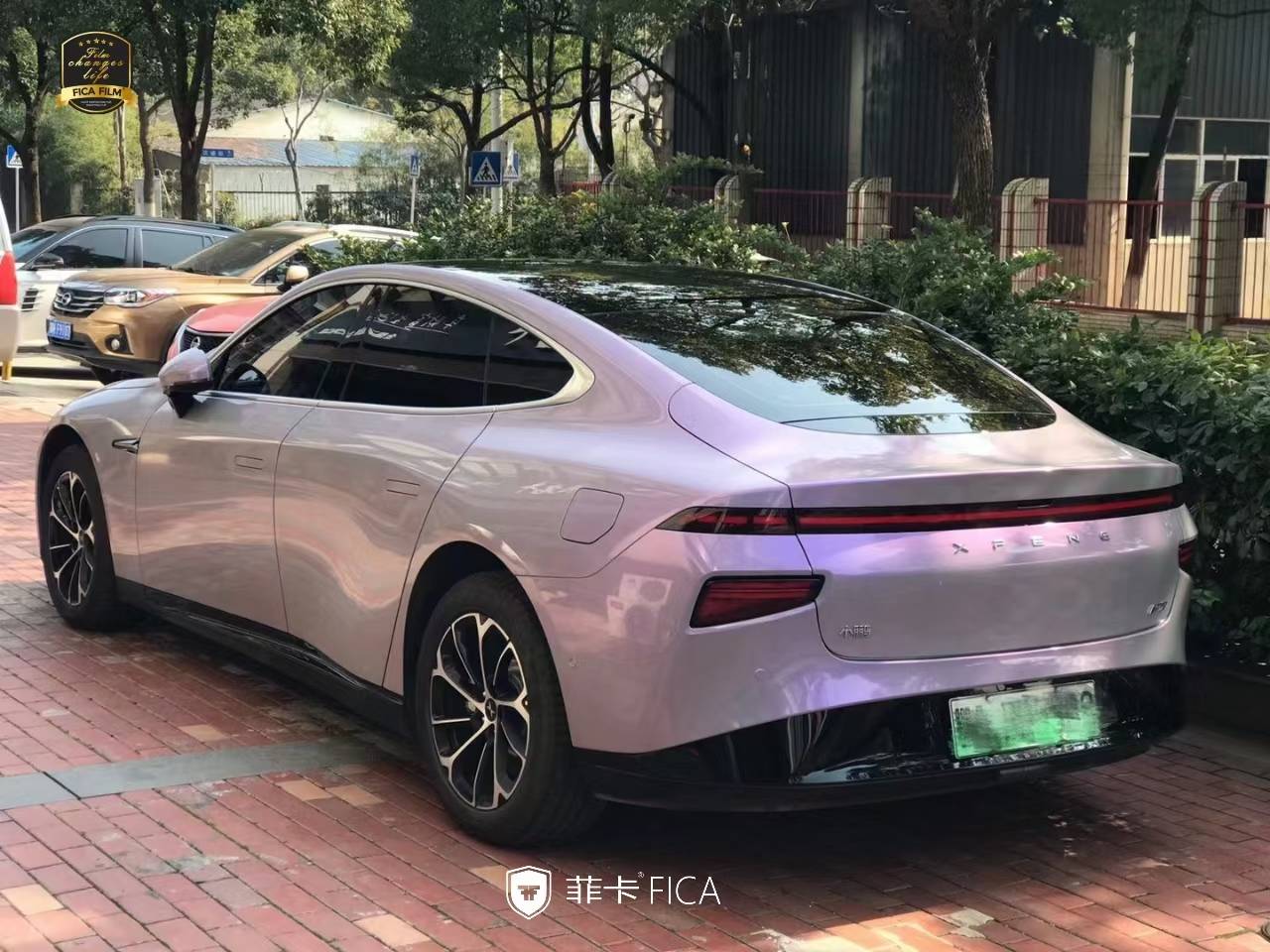 菲卡改色膜小鹏p7改色梦幻灰魅紫_life_color_中国