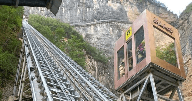 全球最长斜行电梯:长380米高300米耗资7300多万,就在湖北恩施_鹿院坪