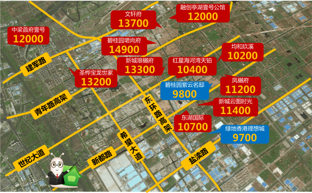 盐城3月住宅成交参考价地图来了!