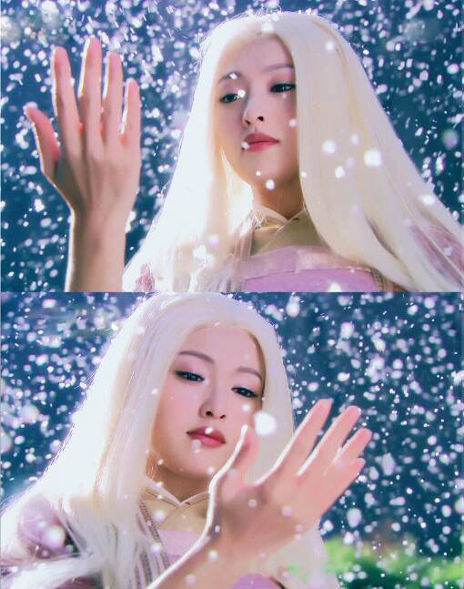 张雪迎女星白发造型，鞠婧祎的雪飞霜，张雪迎的容乐，谁最美？
